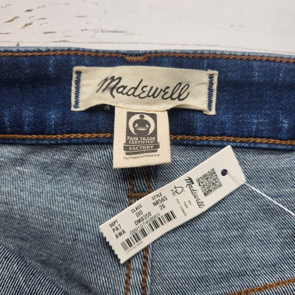 Madewell Curvy Emmett Wide Leg Trouser Jeans Patch Pockets Medium Wash 26 - Picture 10 of 12